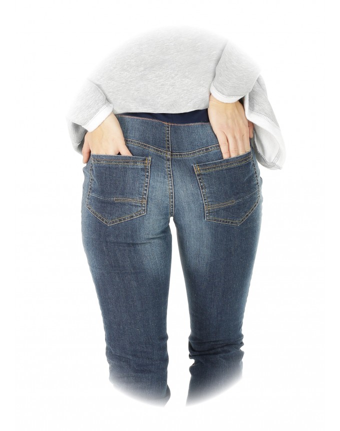Schwangerschaftshose ❤️ Jeans Umstandshose Damen Hose Straight ❤️ (32L & 34L)