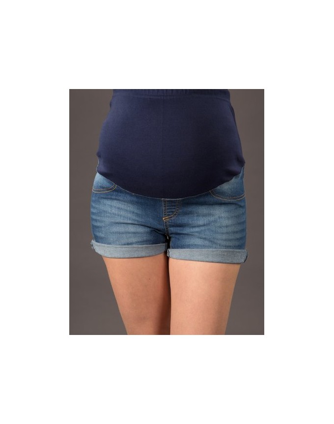 Jeans Shorts / Umstandshose mit Bauchband für Sommer